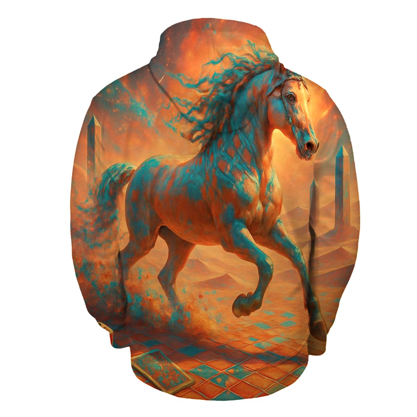 Random Kaleido Stallion embroidered hoodies