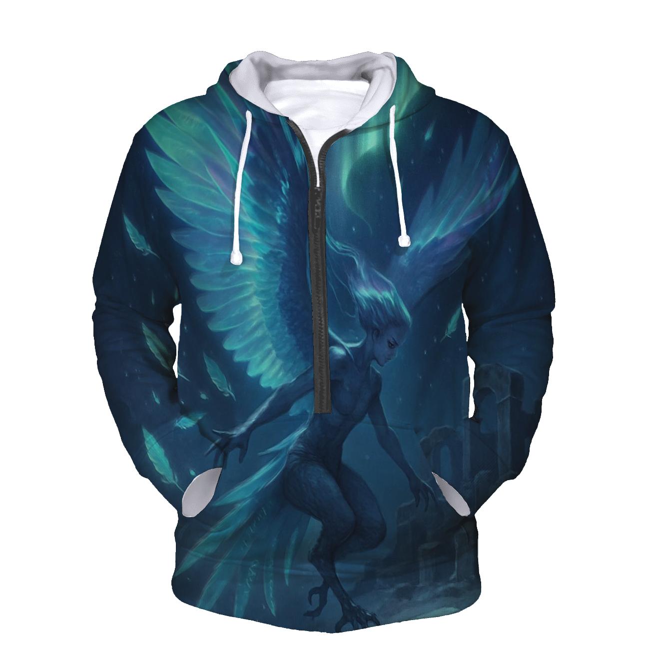Random Aurora Harpy embroidered hoodies