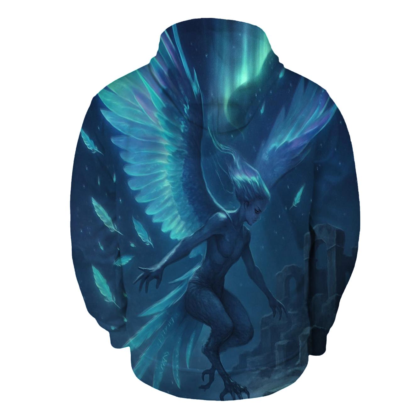 Random Aurora Harpy embroidered hoodies
