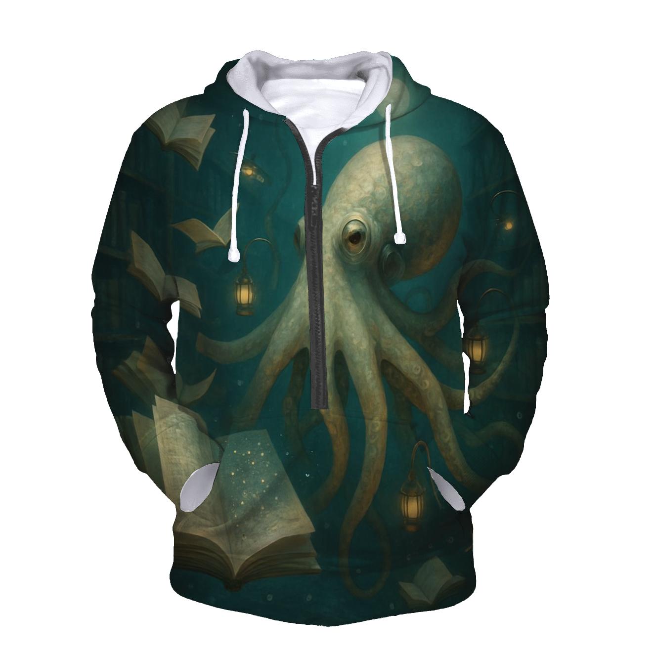 Random Lantern Octopus pullover hoodies
