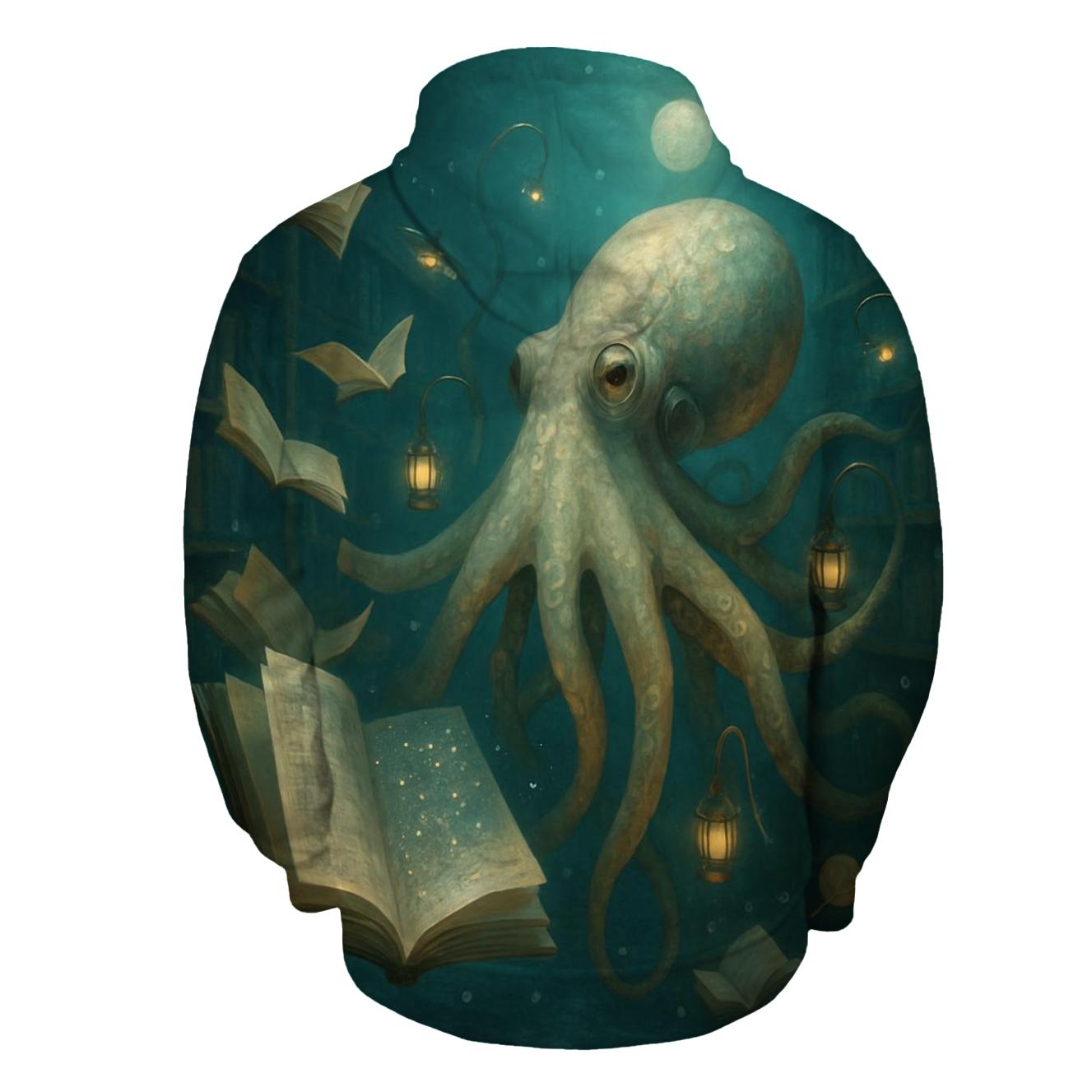 Random Lantern Octopus pullover hoodies