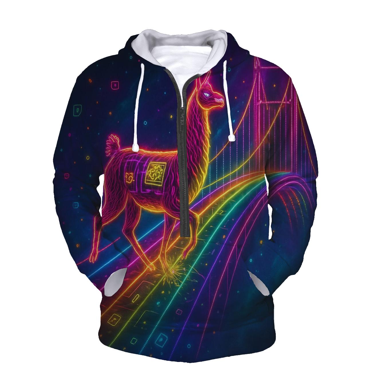 Random Electric Llama printed hoodies