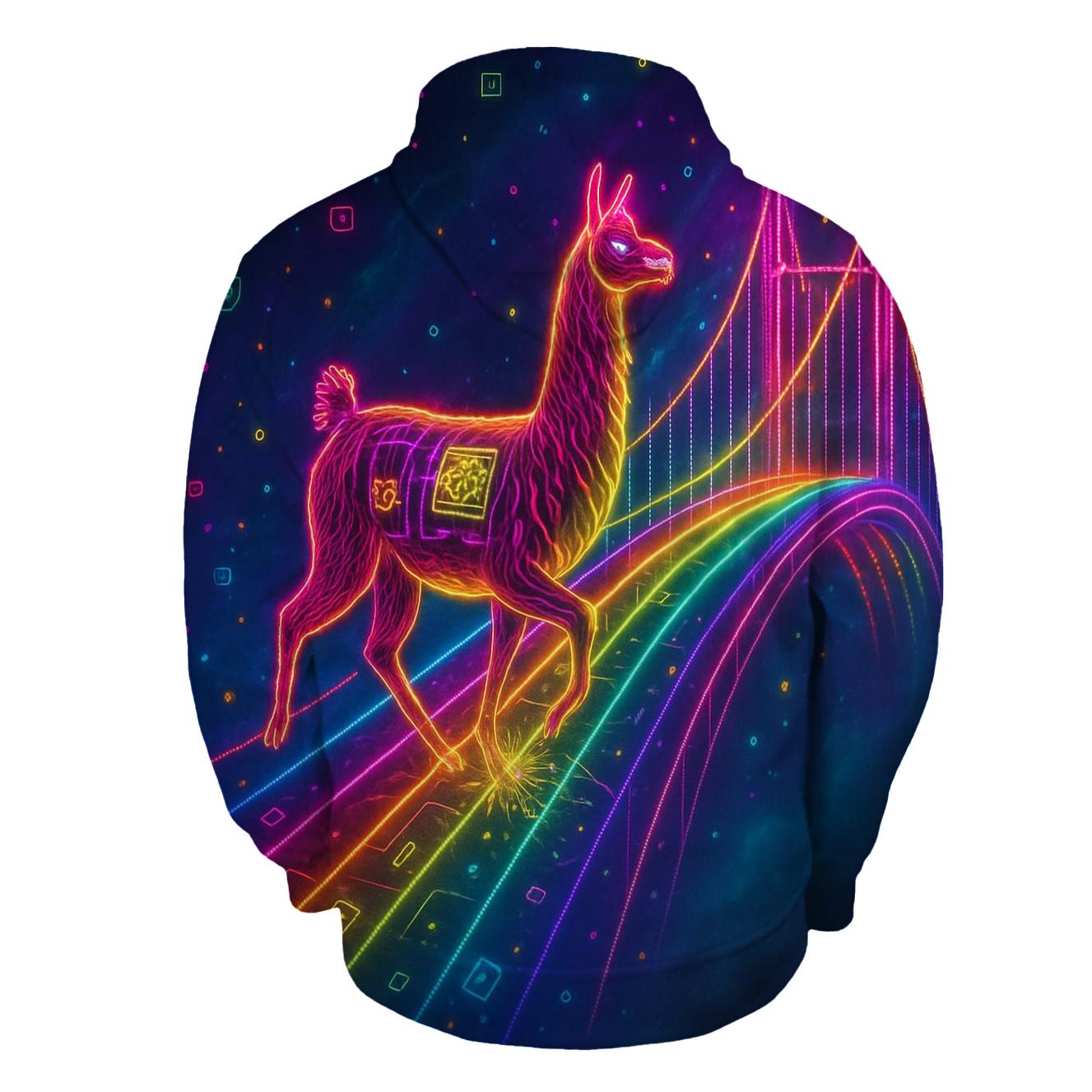 Random Electric Llama printed hoodies