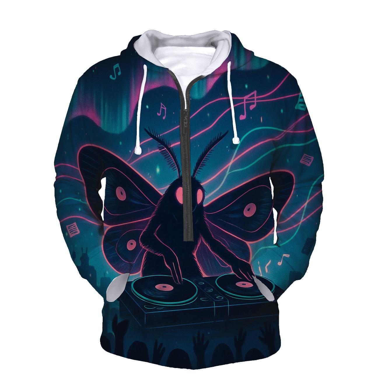 Random Vinyl Moth DJ hoodie trends