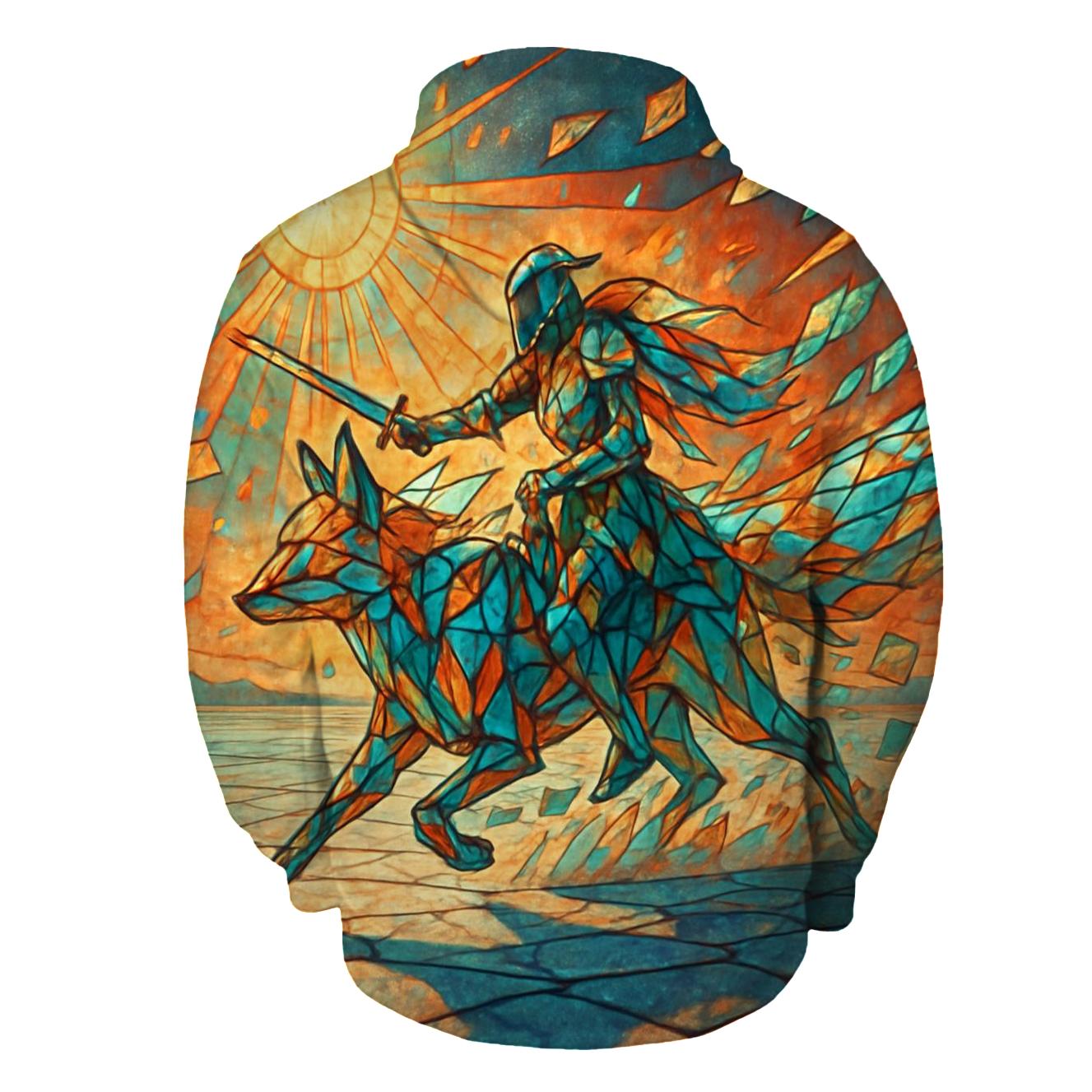 Random Prism Foxglove Rider embroidered hoodies