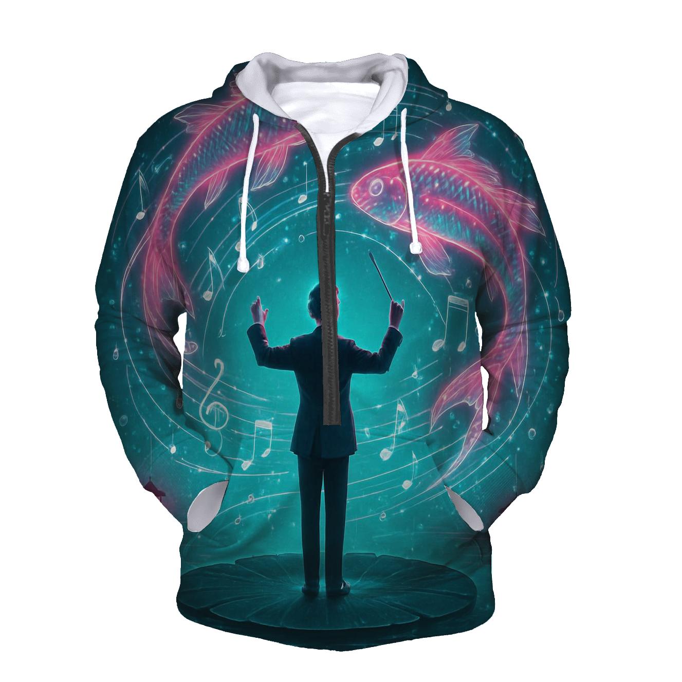 Random Neon Koi Conductor heavyweight hoodies