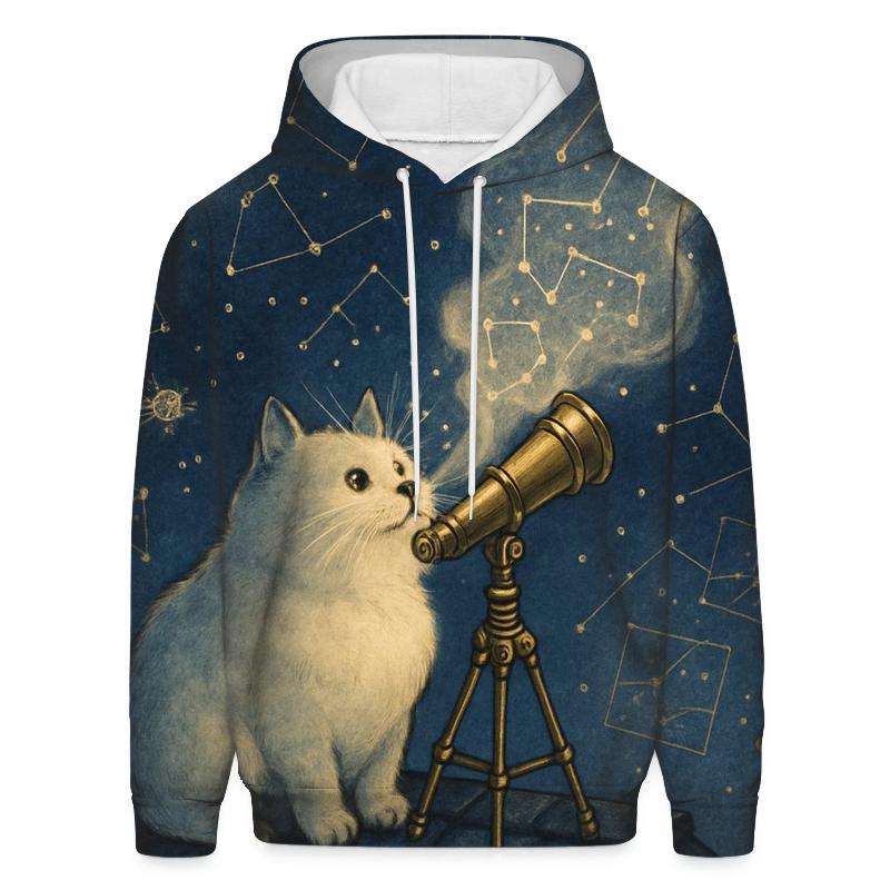 Random Stargazer Cat lightweight hoodies