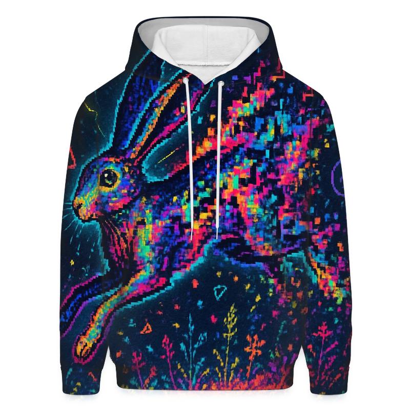 Random Glitch Hare pullover hoodies