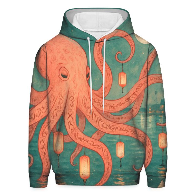 Random Paper Lantern Kraken hoodies fashion
