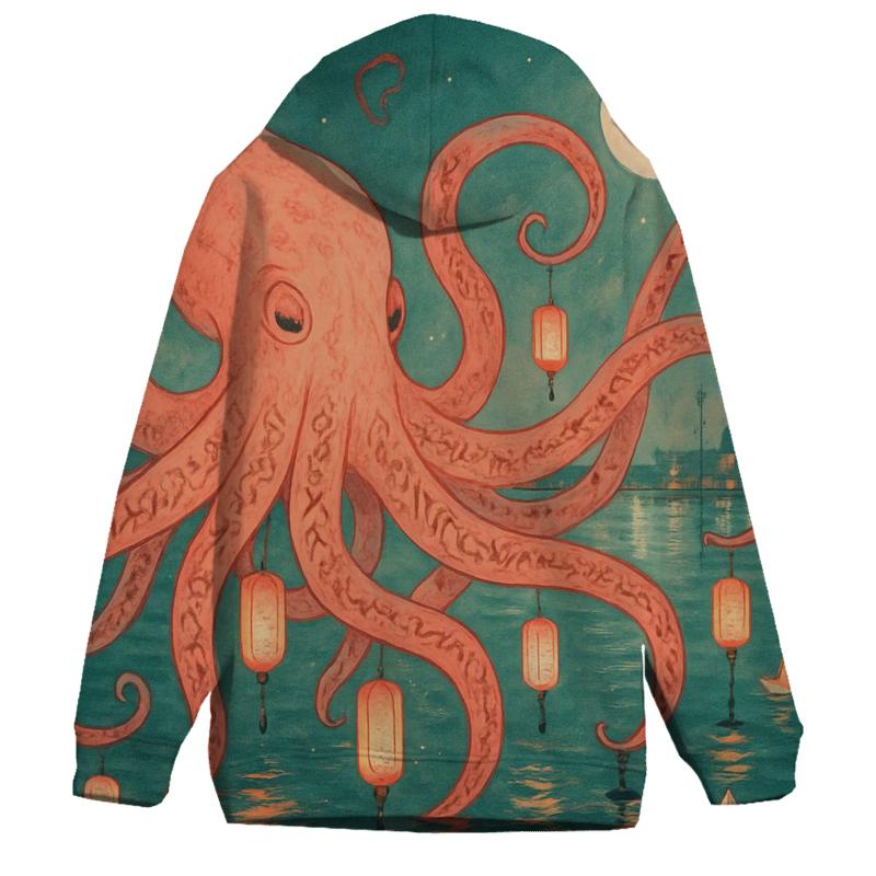 Random Paper Lantern Kraken hoodies fashion