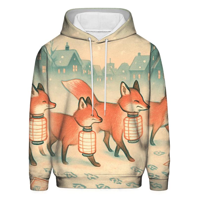 Random Lantern Fox Parade custom hoodies