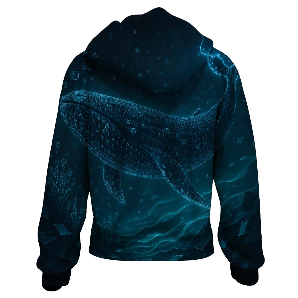 Random Binary Whale zip-up hoodies