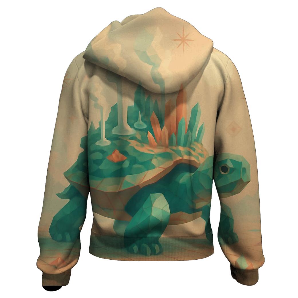 Random Geo Turtle Island designer hoodies