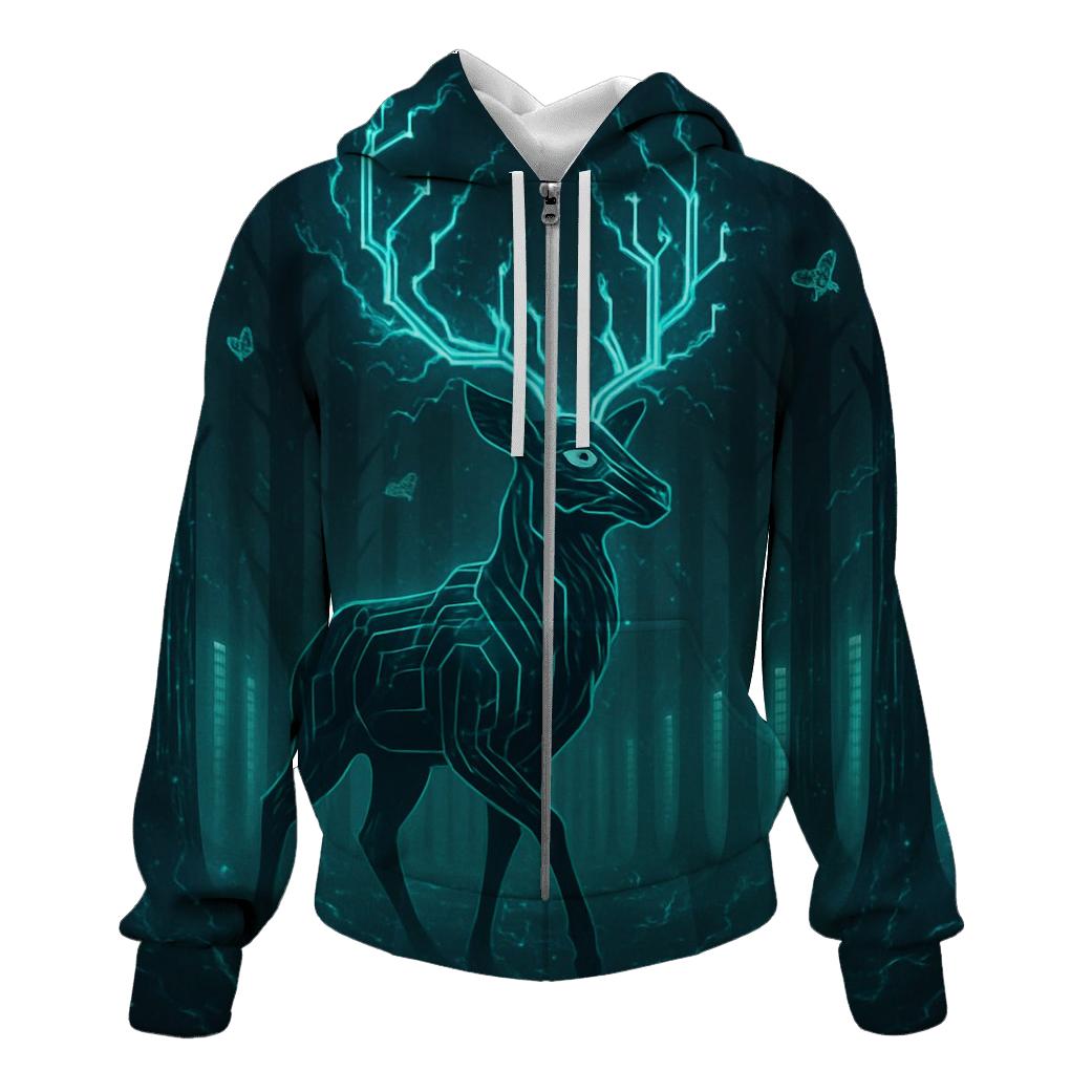 Random Circuit Stag designer hoodies