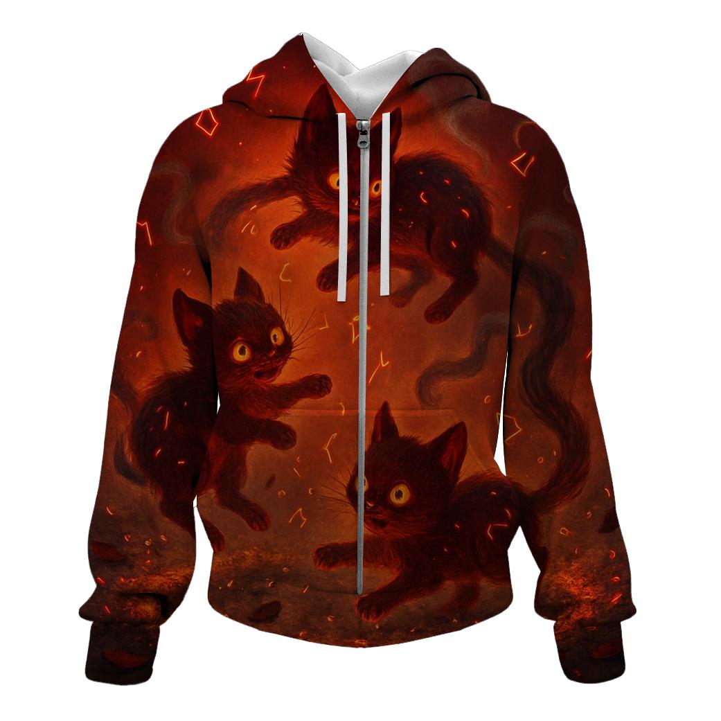 Random Ember Fox Trio lightweight hoodies