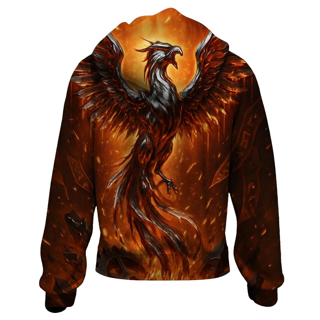 Random Alloy Phoenix graphic hoodies