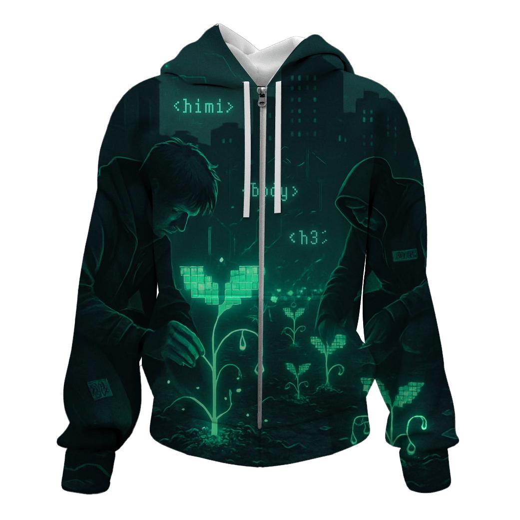 Random Binary Gardeners printed hoodies