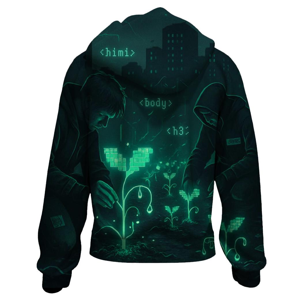 Random Binary Gardeners printed hoodies