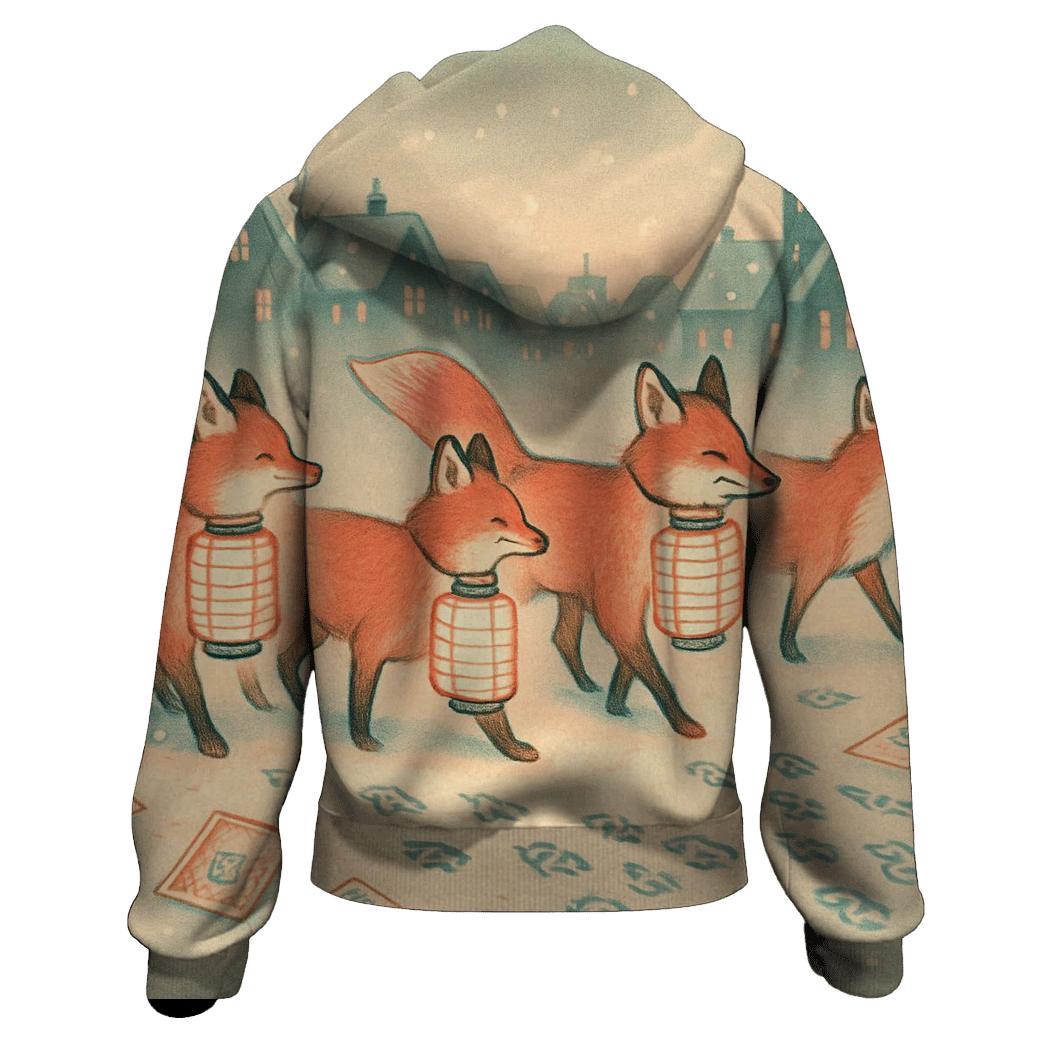Random Lantern Fox Parade graphic hoodies