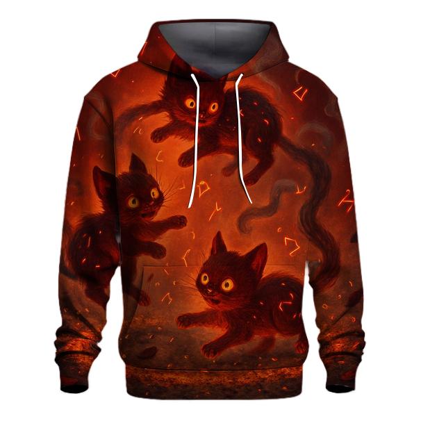 Random Ember Fox Trio designer hoodies