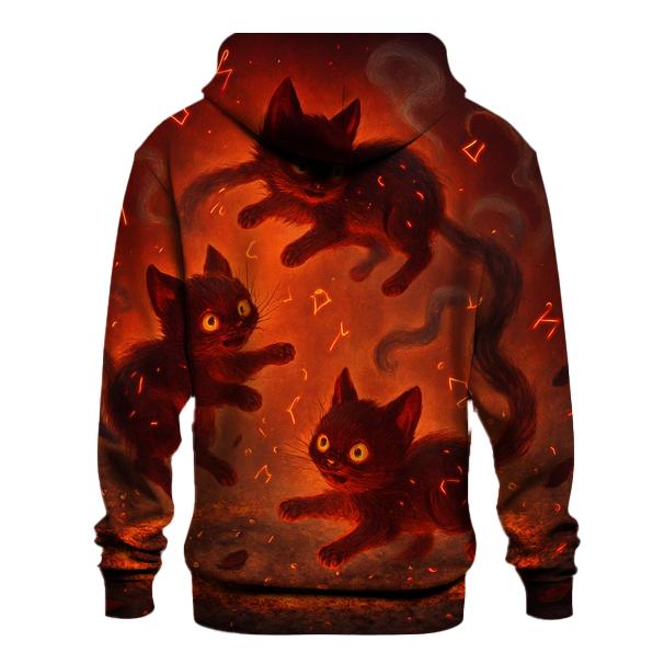 Random Ember Fox Trio designer hoodies