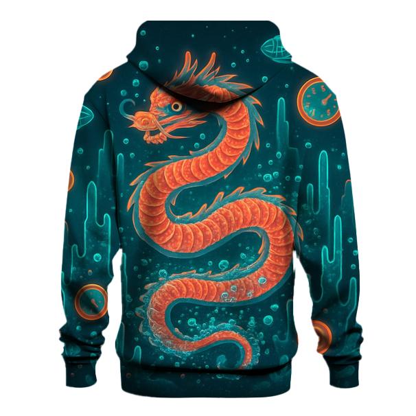 Random Neon Coral Dragon hoodie trends