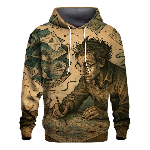 Random Paper Planet Cartographer pullover hoodies