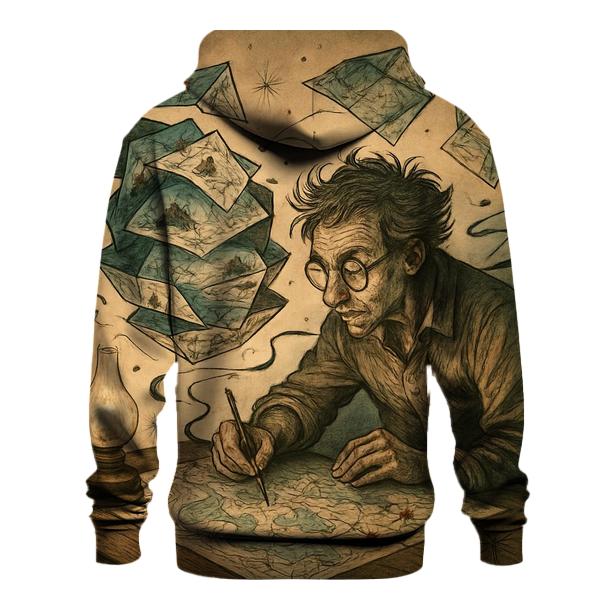Random Paper Planet Cartographer pullover hoodies