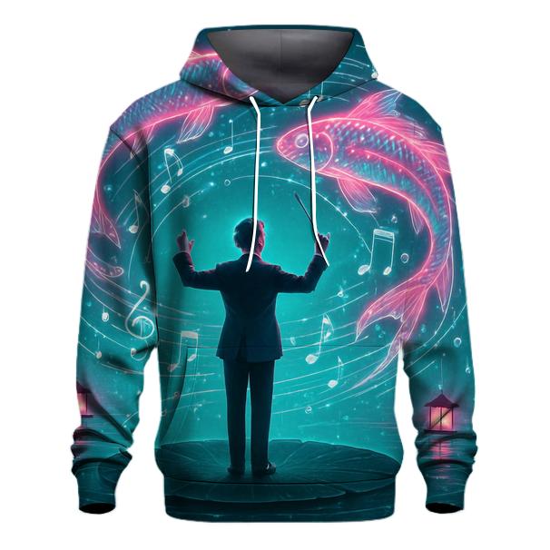 Random Neon Koi Conductor zip-up hoodies
