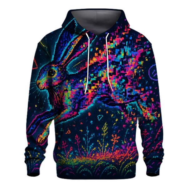 Random Glitch Hare pullover hoodies