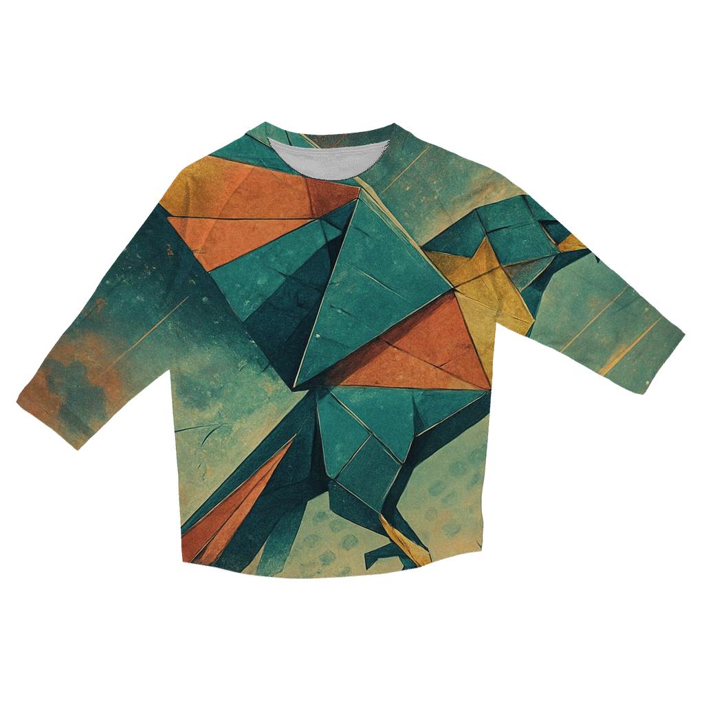 Origami Falcon Nebula custom 3/4 sleeve shirts