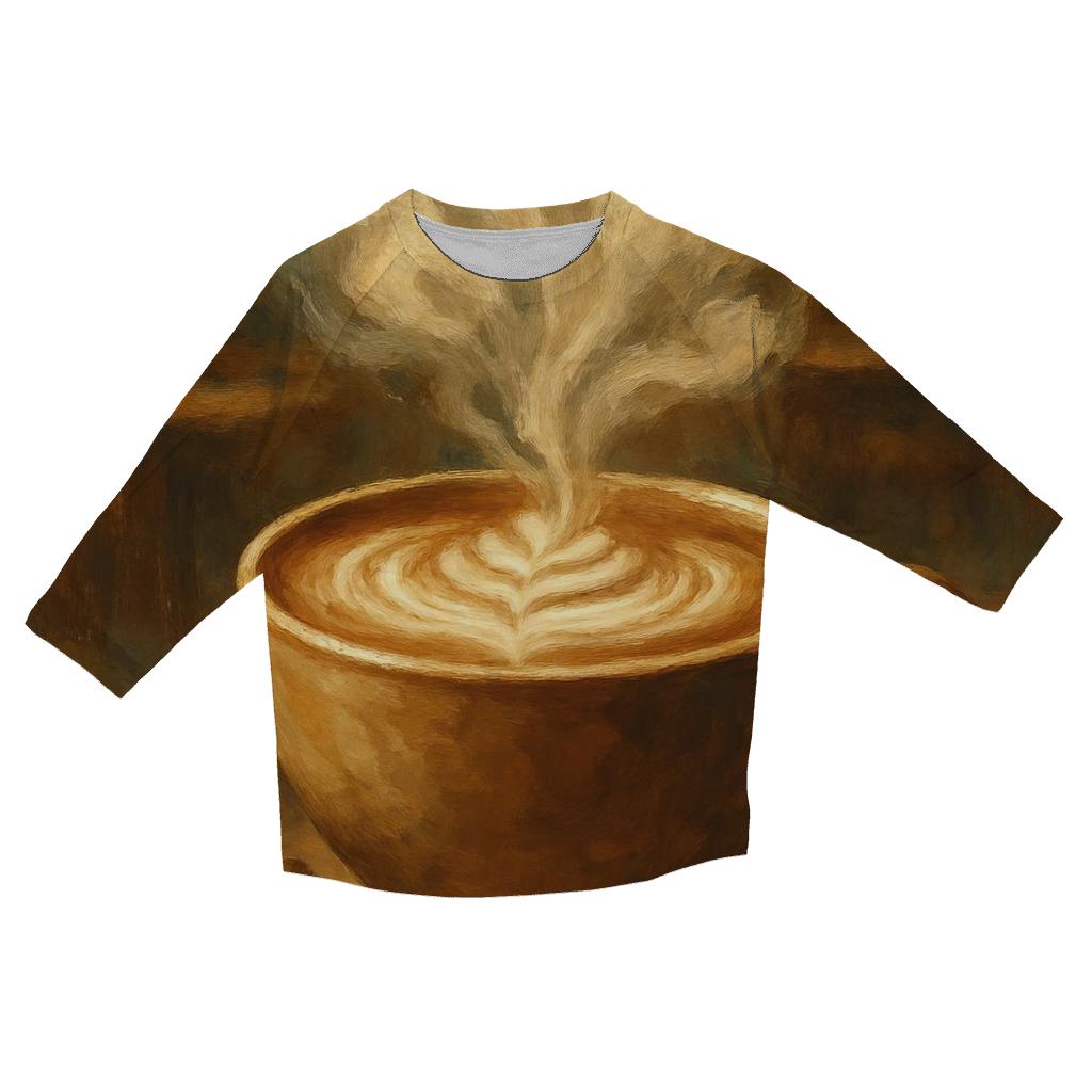 Latte Nebula Bloom custom 3/4 sleeve shirts