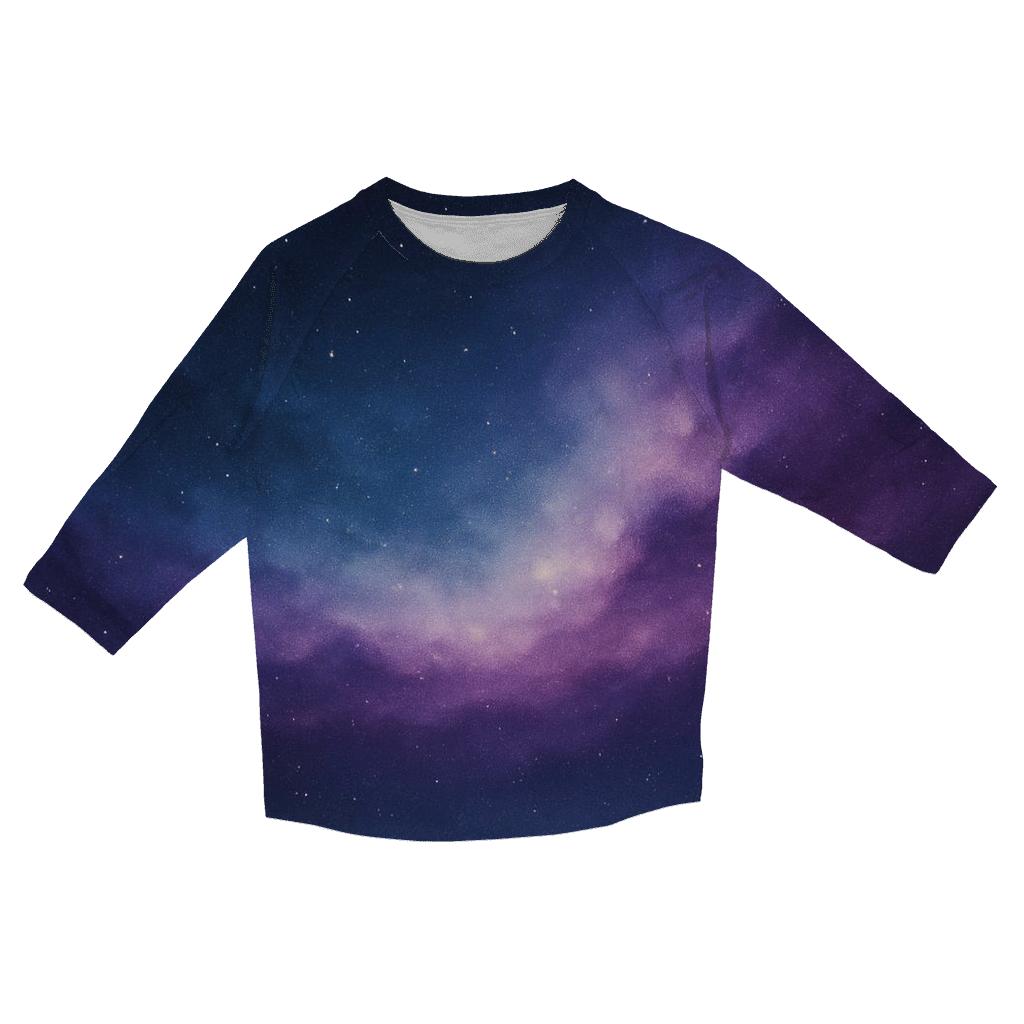 Nebula Veil Gradient casual three quarter sleeve shirts