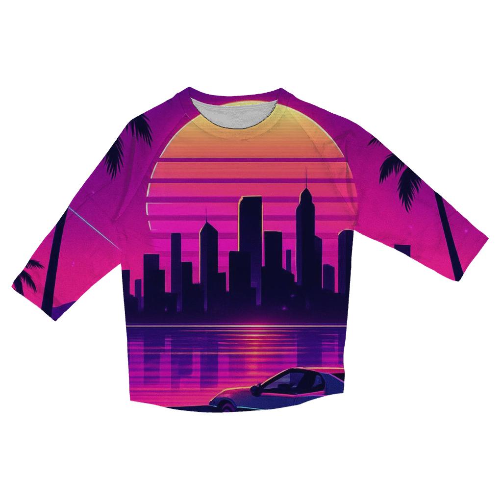 Neon Skyline Mirage fashion 3/4 sleeve shirts