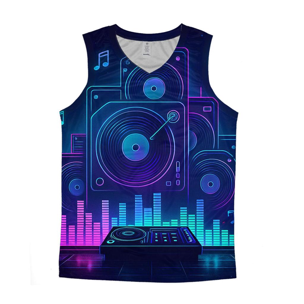 Neon Turntable Skyline stylish racerback tanks