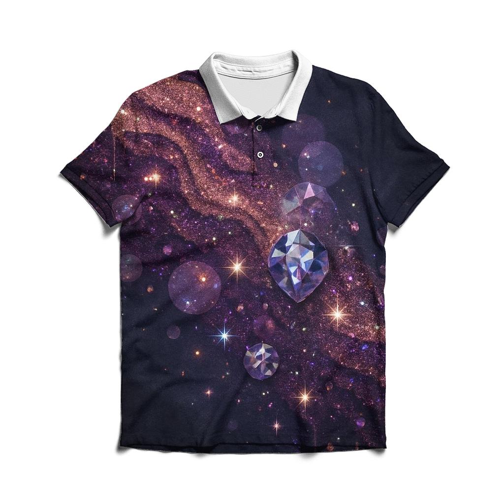 Starlit Velvet Cascade stylish collar polo tees
