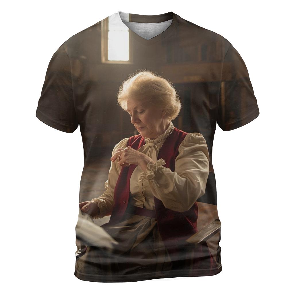 Polly Holliday On Set Southern Theatre Workshop artistic all-over print tops