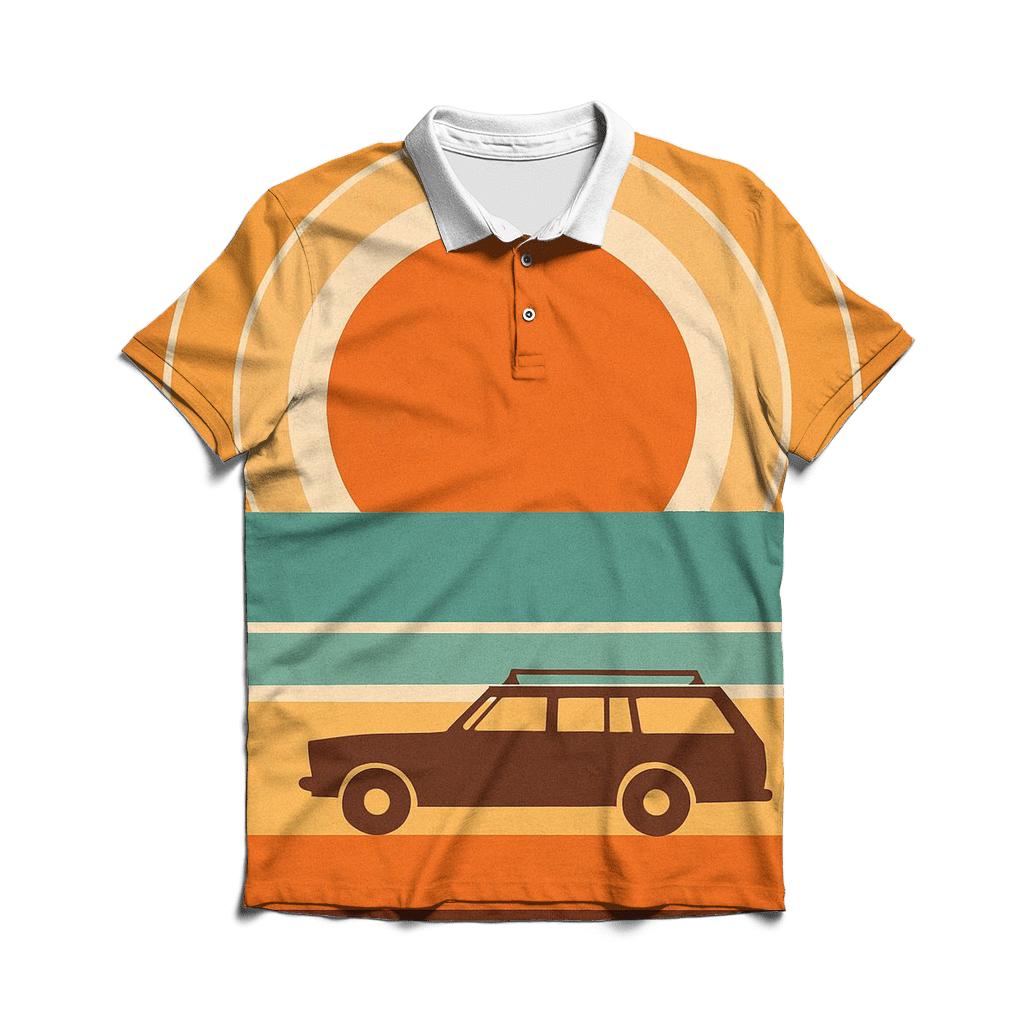 Sunset Groove Horizon custom polo shirts