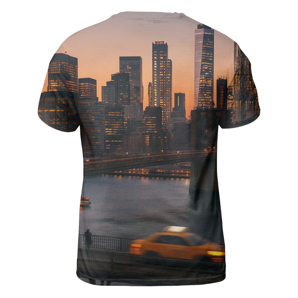 Dusk Compression Over Lower Manhattan designer pattern shirts