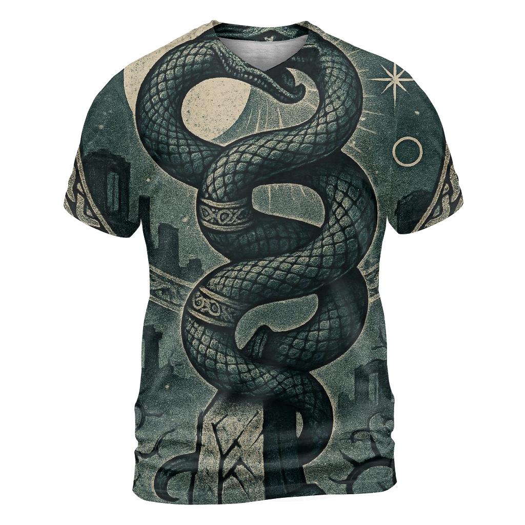 Eternal Coil Sentinel statement graphic shirts