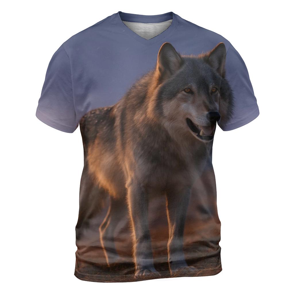 Alaskan Pack Leader At Dusk trendy printed shirt styles