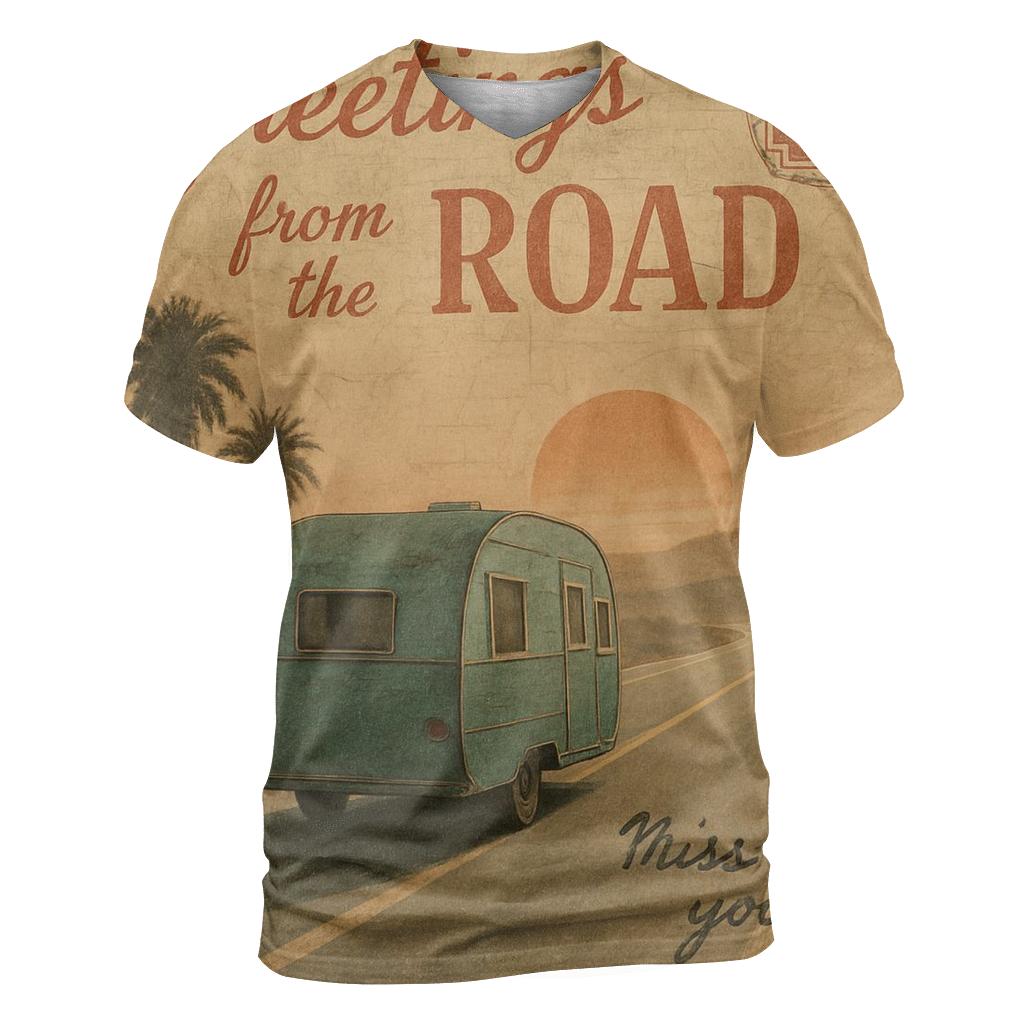 Sunset Roadtrip Postcard personalized full print shirts