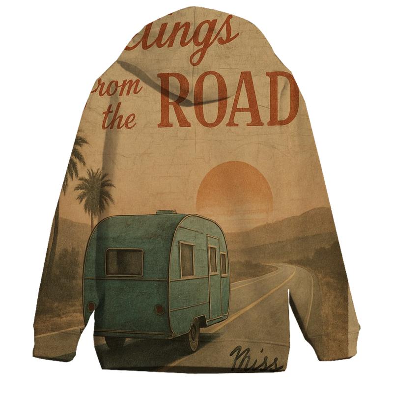 Sunset Roadtrip Postcard premium hoodies