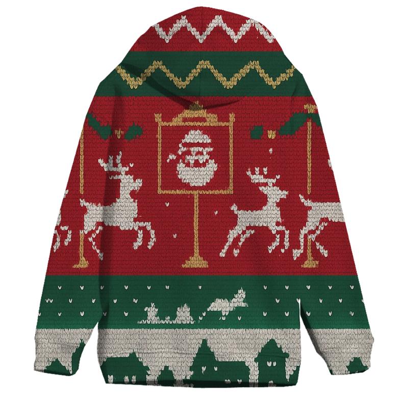Tacky Tinsel Reindeer Fairground Design pullover hoodies