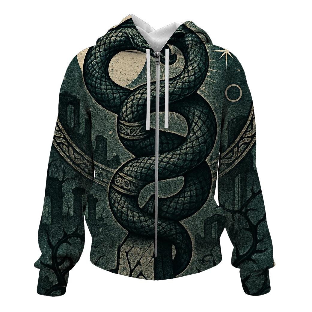Eternal Coil Sentinel graphic hoodies