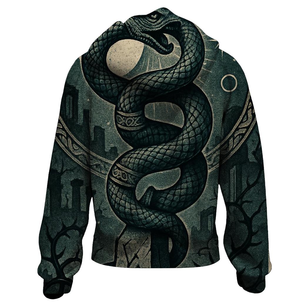 Eternal Coil Sentinel graphic hoodies