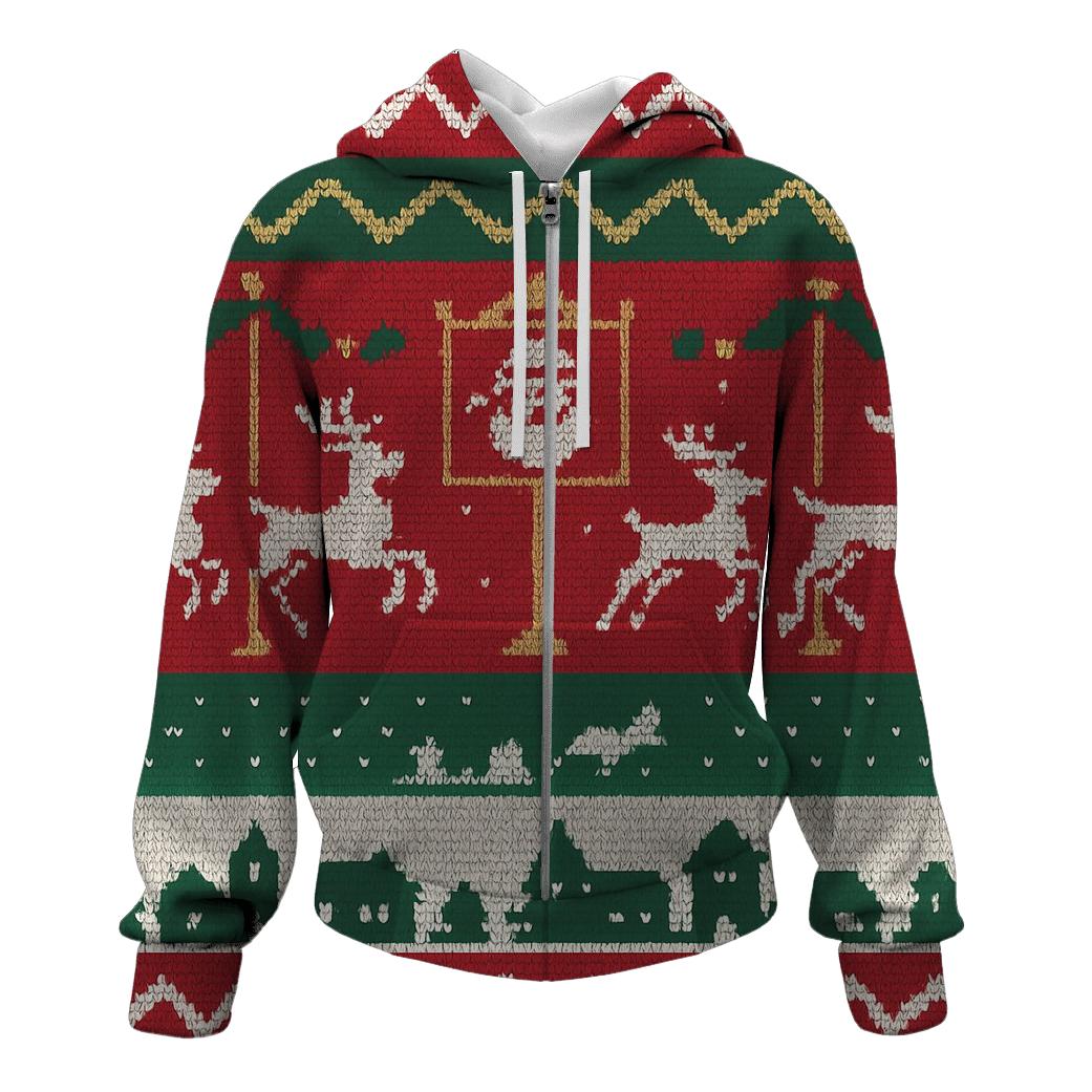 Tacky Tinsel Reindeer Fairground Design graphic hoodies