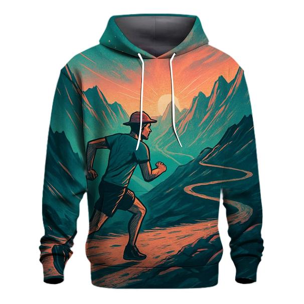 Mountain Trail Running Sunrise Motion pullover hoodies