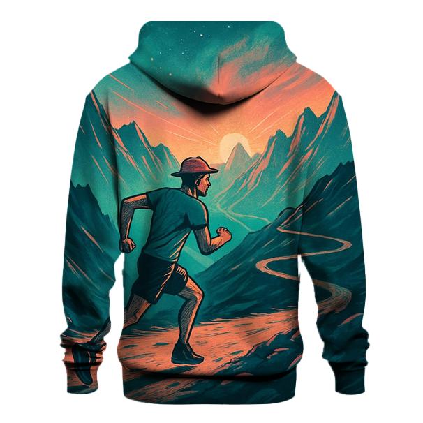 Mountain Trail Running Sunrise Motion pullover hoodies