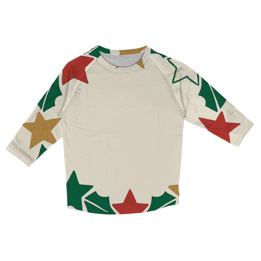 Holly Star Wreath trendy 3/4 sleeve tops